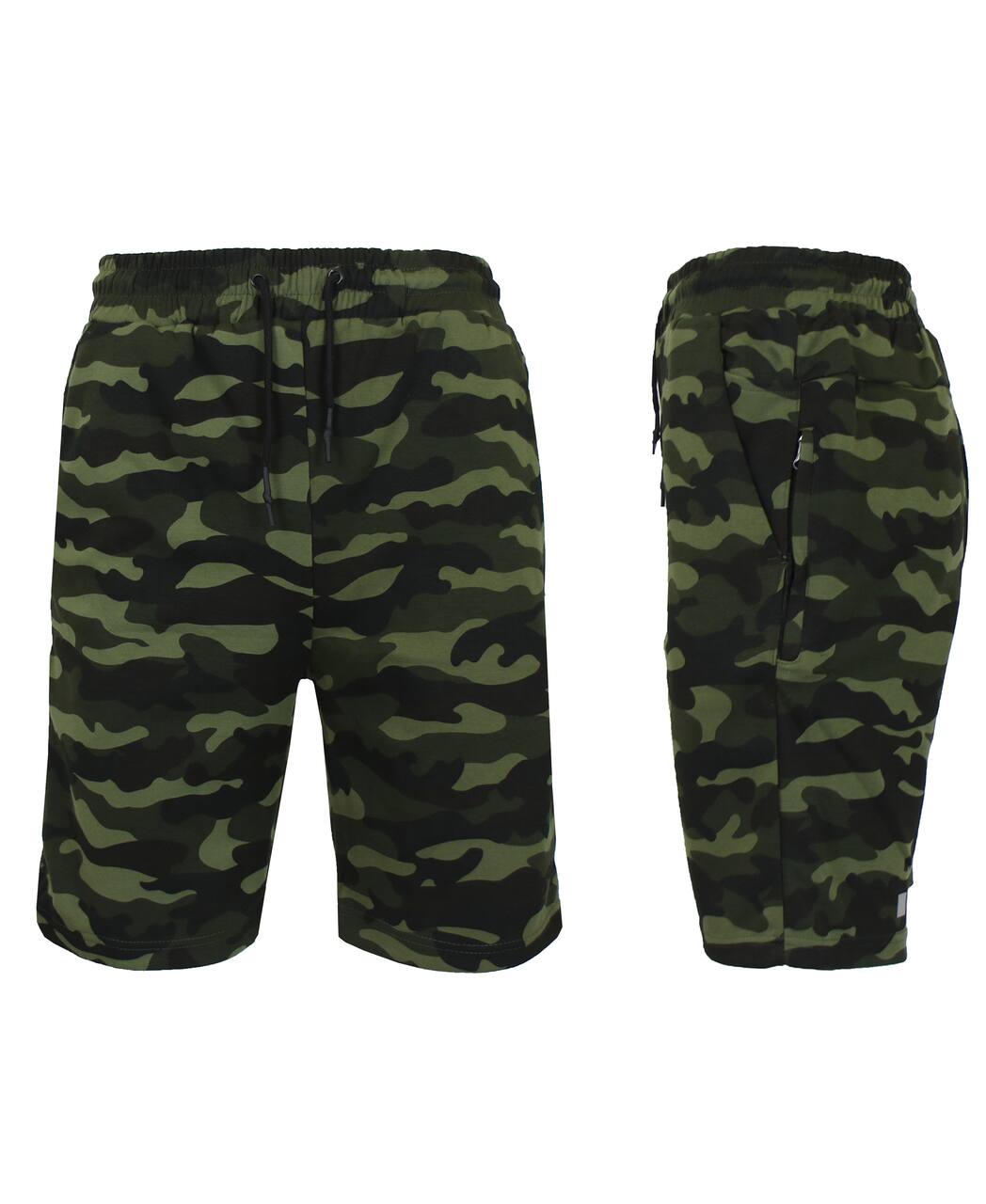 Galaxy By Harvic Men's Tech Fleece Jogger Sweat Lounge Shorts with Long Zipper Side Pocket